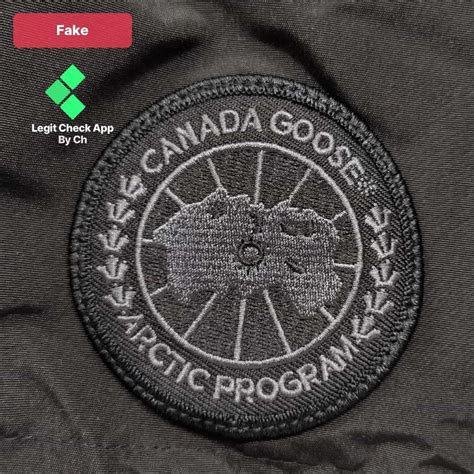 canada goose black label fake